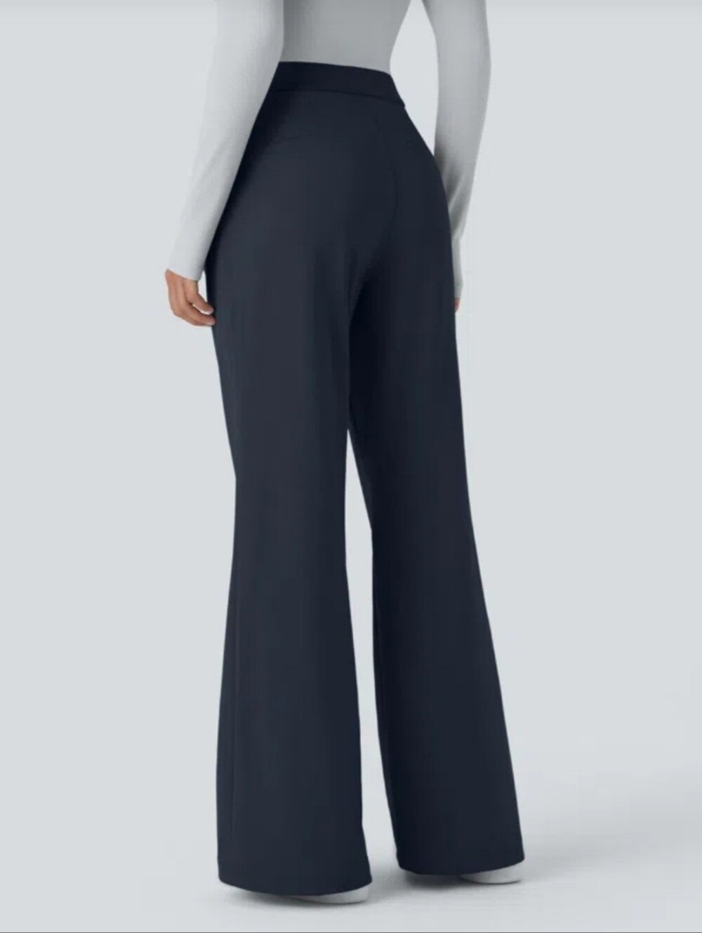 Halara Flex Day Stretch High Waist Pocket Work Pants Midnight Blue Large - Picture 3 of 12